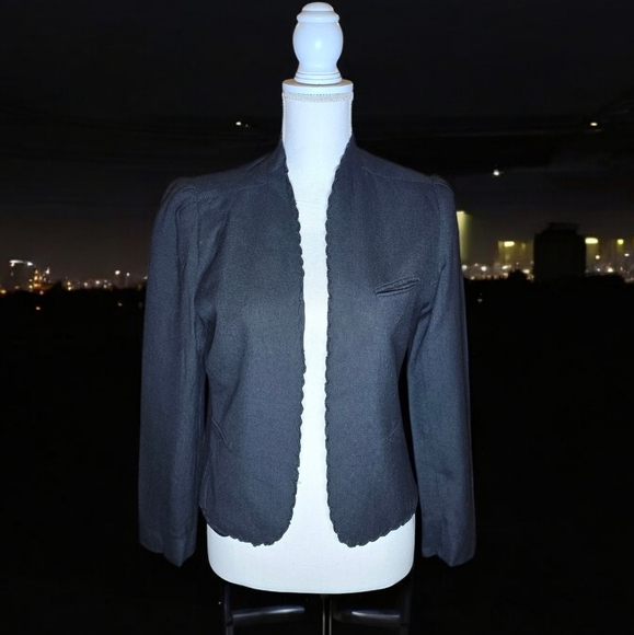Sasson Vintage 80s Black Blazer size 12 - Picture 1 of 6